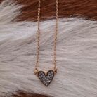 Heart Shape Druzy Stone Pendant Necklace