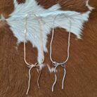 Herringbone Snake Chain Bow Necklace