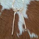 Herringbone Snake Chain Bow Necklace