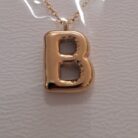 18K Gold Dipped Stainless Steel Tarnish Free Bubble Initial Necklace