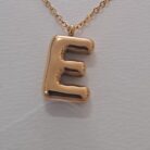 18K Gold Dipped Stainless Steel Tarnish Free Bubble Initial Necklace
