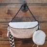 Colorblock Strap Chain Shoulder Bag with Coin Purse
