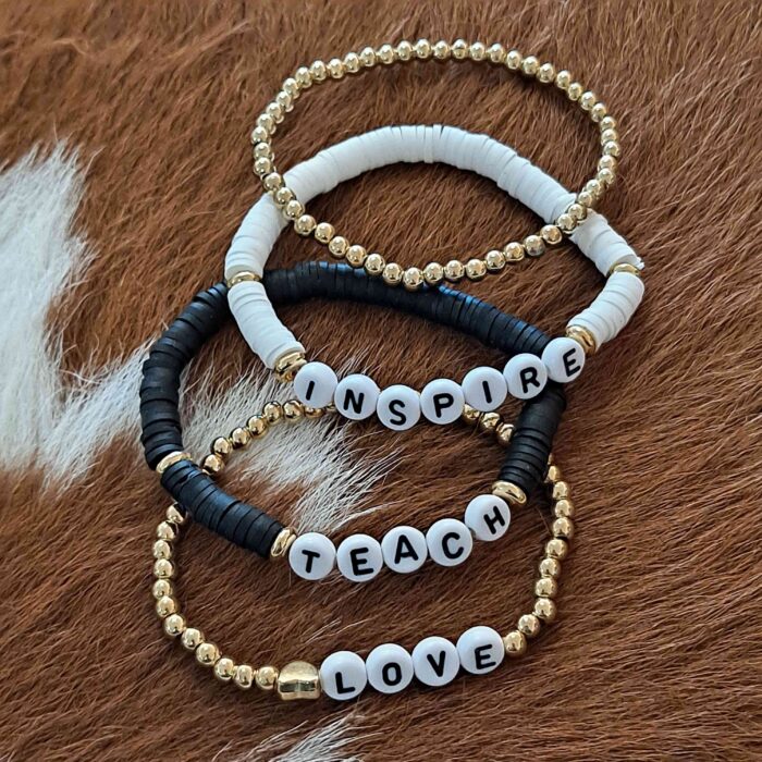 Teacher Inspired Stackable Bracelets