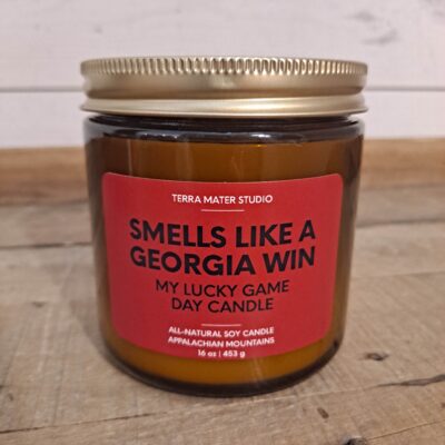 Smells Like A Georgia Win Handmade All Natural 100% Soy Wax Candle with Essential Oils
