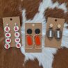 Georgia Dawgs Game Day Handmade Polymer Clay Dangling Post Earrings