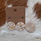 Handmade Polymer Clay Volleyball Stud Earrings