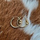 18K Waterproof Non-Tarnish Stainless Steel  Knot Hoop Earrings