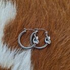 18K Waterproof Non-Tarnish Stainless Steel  Knot Hoop Earrings