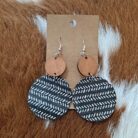 Boho Printed Cork Wooden Dangle Earrings