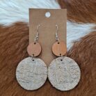 Boho Printed Cork Wooden Dangle Earrings