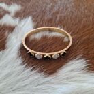 18K Waterproof Non-Tarnish Stainless Steel Clover Hinged Bangle