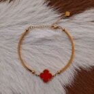 18K Waterproof Non-Tarnish Stainless Steel Clover Bracelet