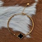 18K Waterproof Non-Tarnish Stainless Steel Clover Bracelet