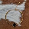 18K Waterproof Non-Tarnish Stainless Steel Clover Bracelet