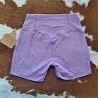 Brushed Microfiber Wide Waistband Biker Shorts