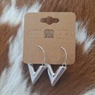 Hypoallergenic Brass V Dangling Earrings