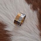 Love Cubic Zirconia Stainless Steel Ring