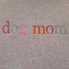 Dog Mom Rainbow Embroidered Graphic Sweatshirt