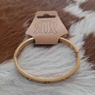 Crystal Love Stainless Steel Hinged Bracelet