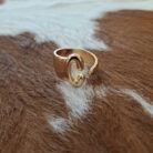 Bubble Design Adjustable Initial Gold Plated Rings