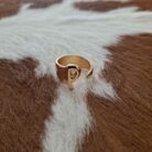 Bubble Design Adjustable Initial Gold Plated Rings