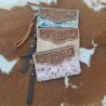 Western Hair-On Genuine Cowhide Leather Wristlet