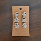 Halloween Linked Ghosts Rhinestones Dangling Earrings