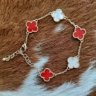 Gold Clover Charms Basic Bracelet