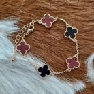 Gold Clover Charms Basic Bracelet
