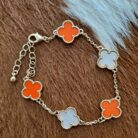 Gold Clover Charms Basic Bracelet