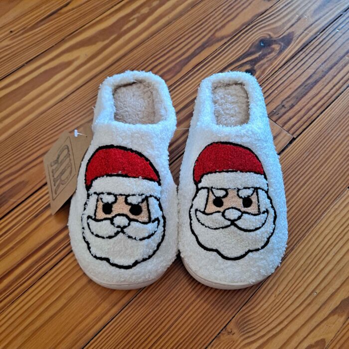 Santa Claus Christmas Gifts Holiday Fleece Slippers