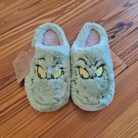 Christmas Grinch Plush Home Fuzzy Slippers
