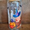 Holiday Glass Cup With Bamboo Lid And Glass Straw