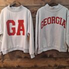 GEORGIA & GA  Print Reversible Mock Neck Graphic Sweatshirt