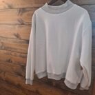 Blank Solid Reversible Mock Neck Sweatshirt