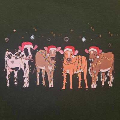 Christmas Cow  Graphic Sweatshirt