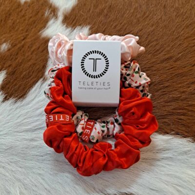 A Trio of Teleties Silk Hair Scrunchies