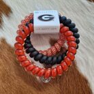 Teleties Georgia Dawgs Large Spiral Hair Coil Trio Set