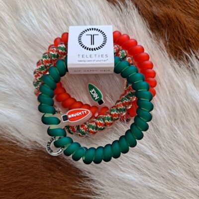 Teleties Christmas Spiral Hair Coil Trio Set