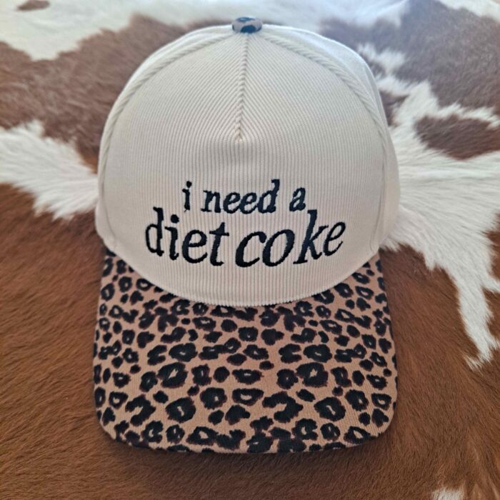 I Need A Diet Coke Two-Toned Corduroy Hat