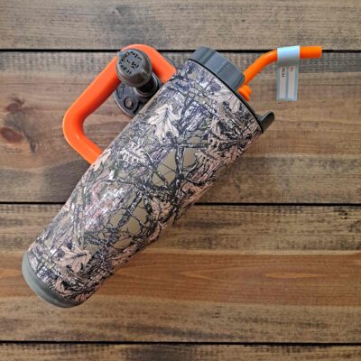 Simply Southern 40 Oz Woodland Camo Neon Orange Tumbler