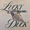 100% Cotton Lucky Duck Screen Print Mineral Washed Graphic Tee