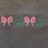 St. Patrick’s Day Embroidered Shamrock Bows Graphic Tee