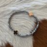 Dual Cross Accent Beaded Stretch Bracelet