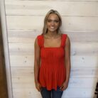 Smocked Tube Sleeveless Shoulder Shirring Detail Babydoll Peplum Solid Textured   Top