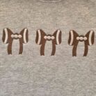 Football Bows Embroidered Crewneck Sweatshirt