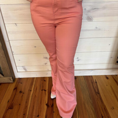 High Rise Bootcut Color Denim Pants