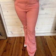 High Rise Bootcut Color Denim Pants