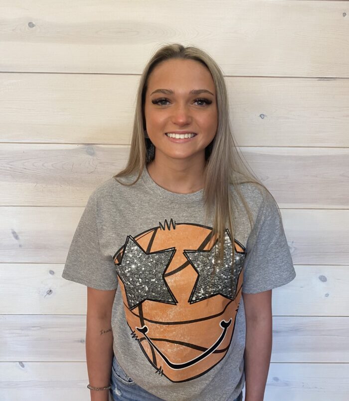 Basketball Star Smiley Graphic Tee