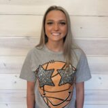 Basketball Star Smiley Graphic Tee